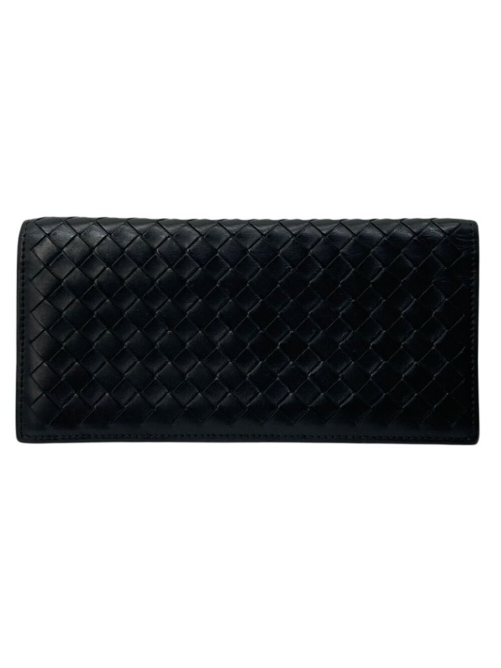Bottega Veneta Bifold Wallet Intrecciato Leather Black